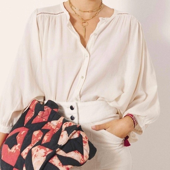ba&sh Tops - NWT Ba&sh Off White Tessa Oversized Cotton Top - 2